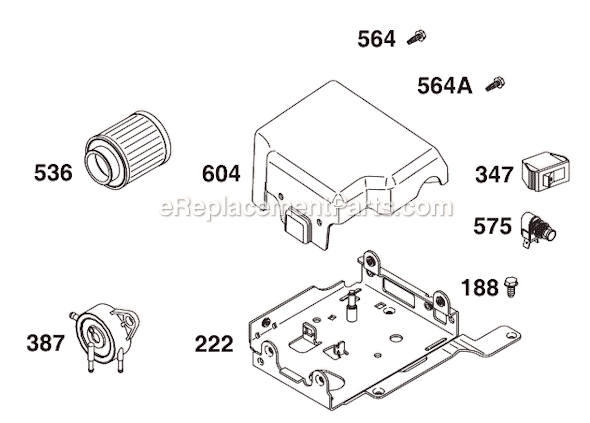 Page F Diagram and Parts List for 124435SERIES 8101 Briggs and Stratton Engine